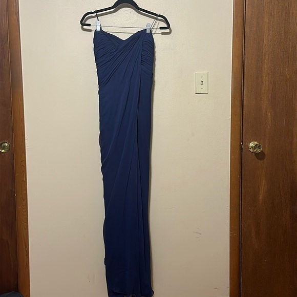 Marchesa‎ Notte Blue Strapless Gown Dress Size 4 - Picture 1 of 11